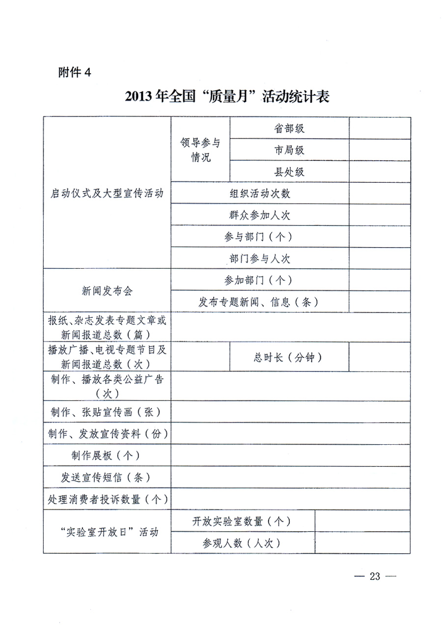 國(guó)家質(zhì)量監(jiān)督檢驗(yàn)檢疫總局、中共中央宣傳部等單位《關(guān)于開展2013年全國(guó)“質(zhì)量月”活動(dòng)的通知》