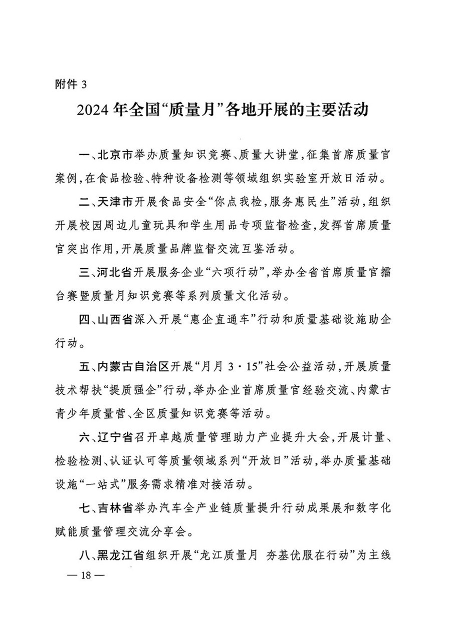 中國(guó)質(zhì)量檢驗(yàn)協(xié)會(huì)關(guān)于轉(zhuǎn)發(fā)《關(guān)于開展2024年全國(guó)“質(zhì)量月”活動(dòng)的通知》的函(質(zhì)檢協(xié)函〔2024〕116號(hào))