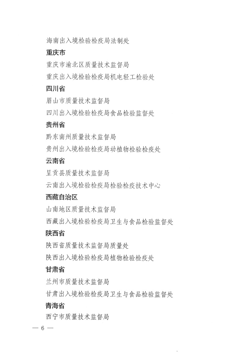 國家質(zhì)量監(jiān)督檢驗檢疫總局《關于表彰全國質(zhì)檢系統(tǒng)“質(zhì)量和安全年”活動先進單位和先進個人的決定》