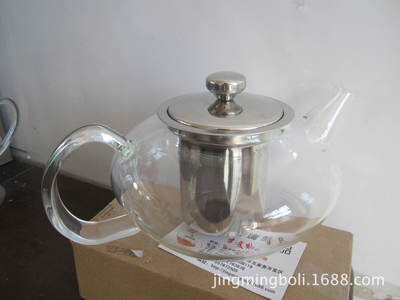 800毫升梨形壶高硼硅玻璃花茶壶18元不锈钢漏泡茶壶京茗