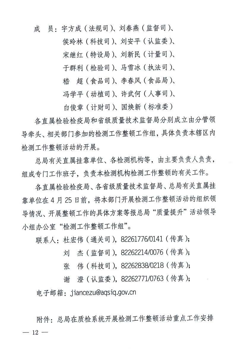 關(guān)于印發(fā)《關(guān)于在全國質(zhì)檢系統(tǒng)開展檢測工作整頓的活動(dòng)方案》的通知